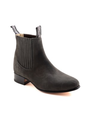 BOTIN NOBUCK PLATA 209 CHARRO CUERO/INJERTO LOCKSTITCHER 3CM 17CM