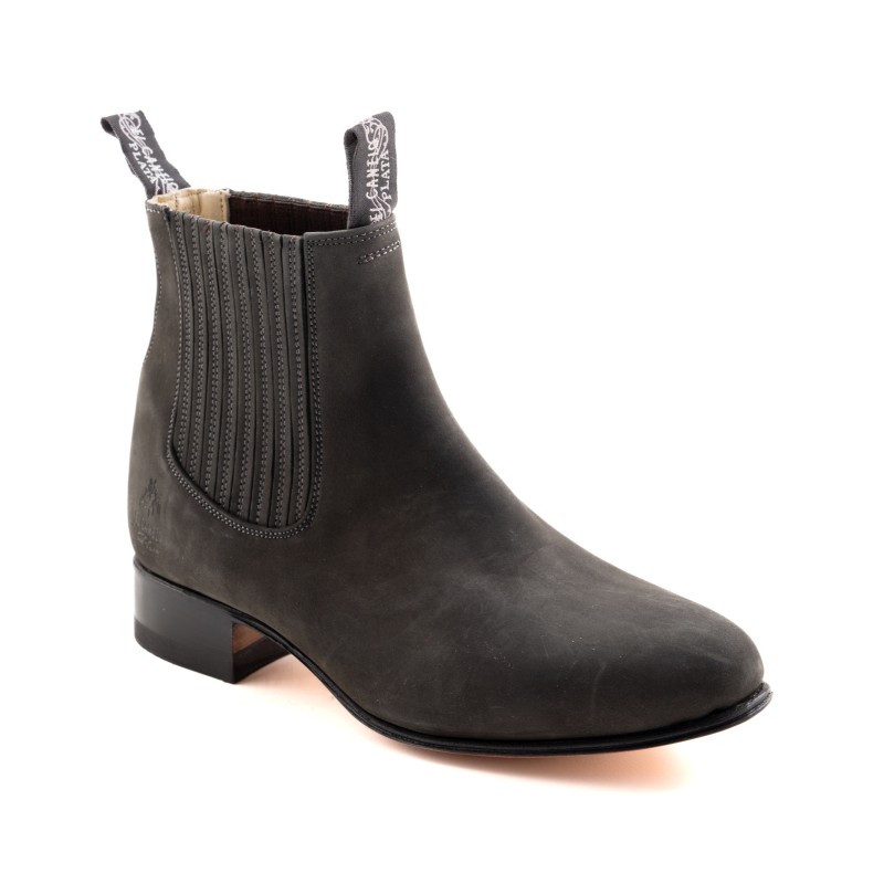 BOTIN NOBUCK PLATA 209 CHARRO CUERO/INJERTO LOCKSTITCHER 3CM 17CM