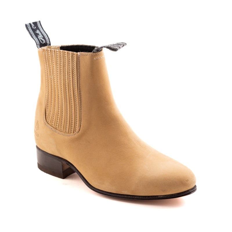 BOTIN NOBUCK PLATA 209 CHARRO CUERO/INJERTO LOCKSTITCHER 3CM 17CM