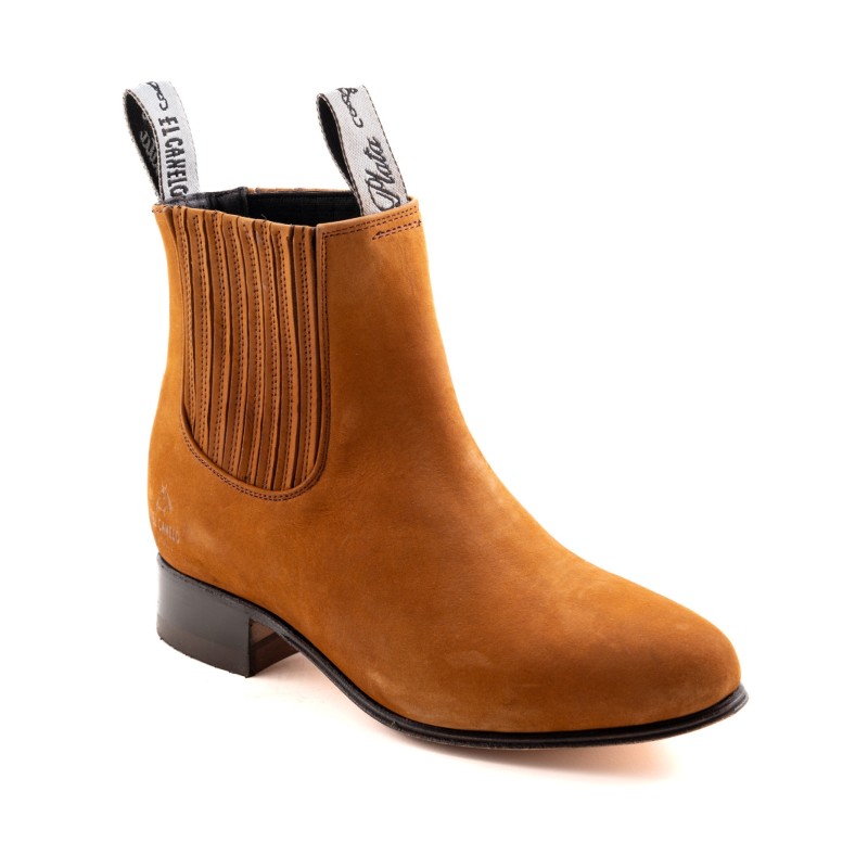 BOTIN NOBUCK PLATA 209 CHARRO CUERO/INJERTO LOCKSTITCHER 3CM 17CM