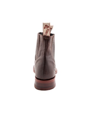BOTIN CAISSON SQUARE NOGALES CUERO/INJERTO ESPEJO WELT 3.5CM 16CM
