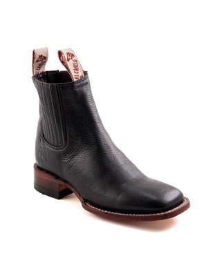 BOTIN CAISSON SQUARE NOGALES CUERO/INJERTO ESPEJO WELT 3.5CM 16CM