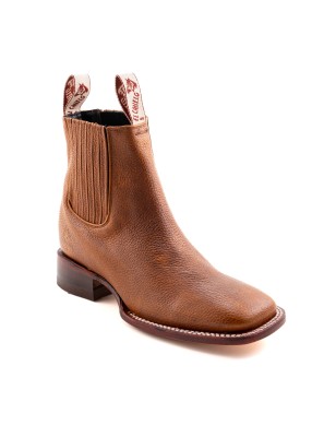 BOTIN CAISSON SQUARE NOGALES CUERO/INJERTO ESPEJO WELT 3.5CM 16CM