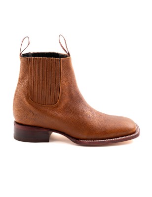BOTIN CAISSON SQUARE NOGALES CUERO/INJERTO ESPEJO WELT 3.5CM 16CM