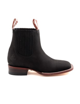 BOTIN NOBUCK SQUARE NOGALES CUERO/INJERTO ESPEJO WELT 3.5CM 16CM