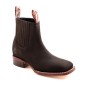 BOTIN NOBUCK SQUARE NOGALES CUERO/INJERTO ESPEJO WELT 3.5CM 16CM