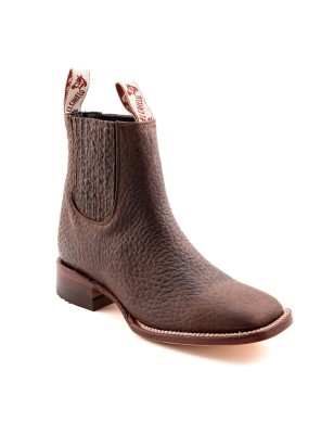 BOTIN CUELLO/TORO SQUARE NOGALES CUERO/INJERTO ESPEJO WELT 3.5CM 16CM