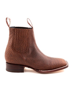 BOTIN CUELLO/TORO SQUARE NOGALES CUERO/INJERTO ESPEJO WELT 3.5CM 16CM