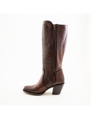 BOTA SUNSET 7038PD LAU-02 LAURA CUERO ROSAS WELT 7CM 40CM