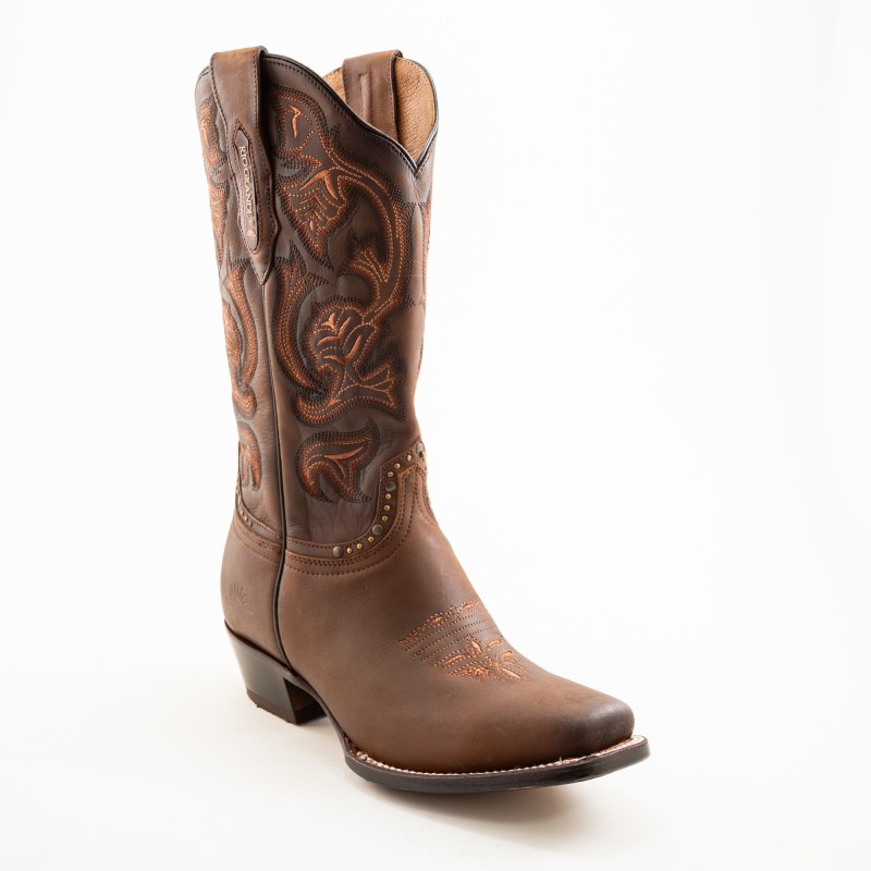 BOTA CRAZY 5053PD LS-20 SAMANTHA CUERO ROSAS WELT 4.5CM 30CM