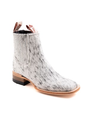 BOTIN PELO SQUARE NOGALES CUERO/INJERTO NATURAL WELT 3.5CM 16CM