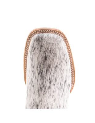 BOTIN PELO SQUARE NOGALES CUERO/INJERTO NATURAL WELT 3.5CM 16CM