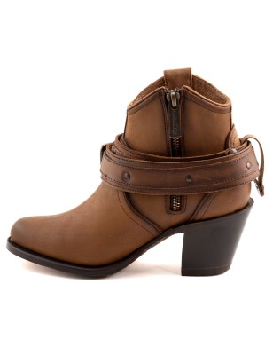 BOTIN CRAZY ROBLE 7038PD VALE-01 VALERIA CUERO ROSAS WELT 6.5CM 13CM