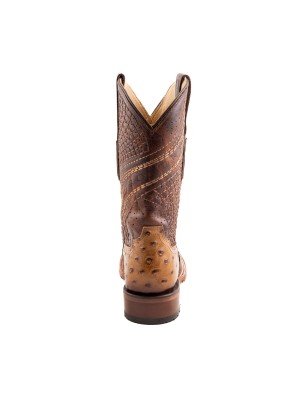 BOTA CHINELA AVESTRUZ CUADR QAH-052 SPIDER HULE CUERO WELT 3.5CM 27CM