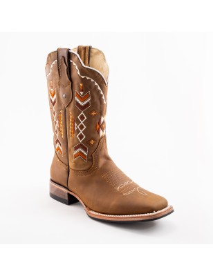 BOTA CRAZY TEXANA DOBLE VIDA NATURAL WELT 4CM 29.5CM