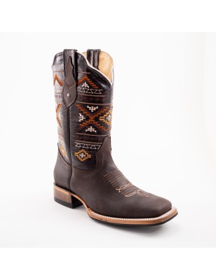 BOTA CRAZY TEXANA DOBLE VIDA NATURAL WELT 4CM 32CM