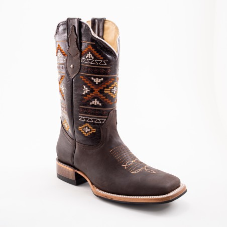 BOTA CRAZY TEXANA DOBLE VIDA NATURAL WELT 4CM 32CM