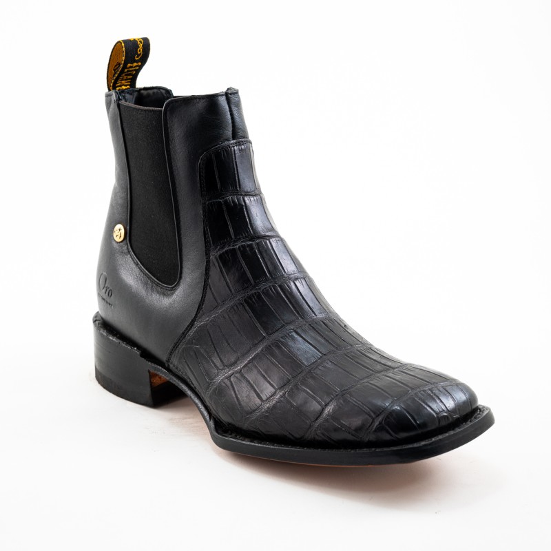 BOTIN COCO BELLY PLATINO SQUARE NOGALES CUERO/INJERTO WELT 4CM 15CM