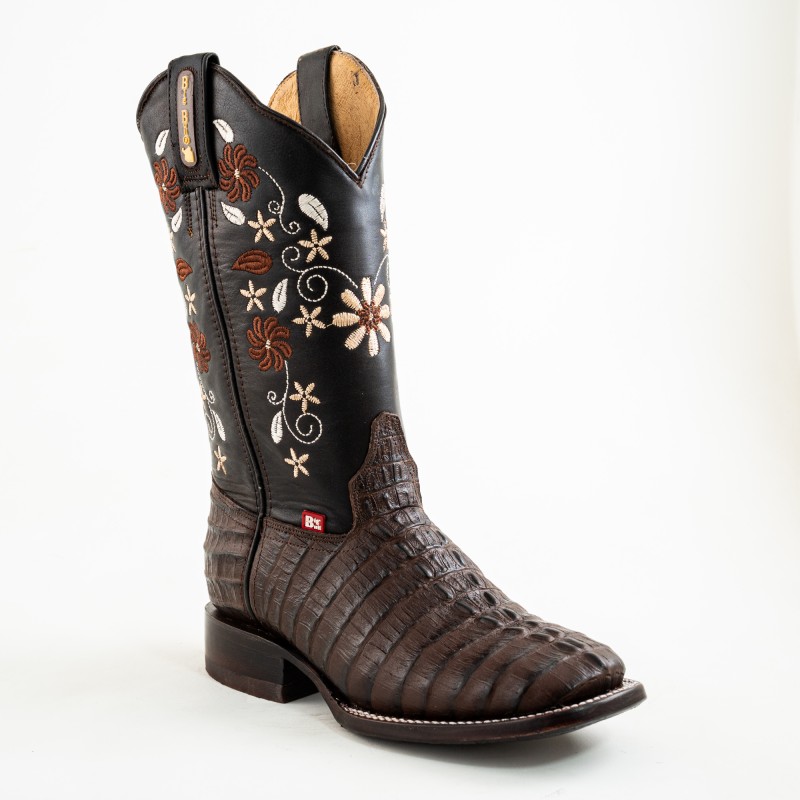 BOTA BIG BULL PIEL GRABADA TIPO COLA DE COCODRILO 5100 51391 YARELI