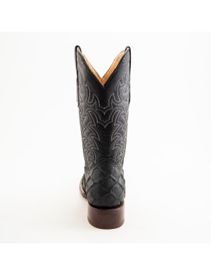 BOTA PESCADO PROFUNDO FILETEADO GRABADO 5100 51741 OMAR CUERO WELT 4CM 28CM