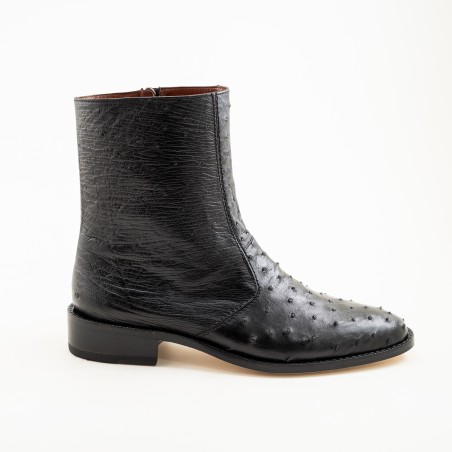 BOTIN AVESTRUZ / PANZA ORIGINAL 0941O CUERO WELT 3CM 19CM