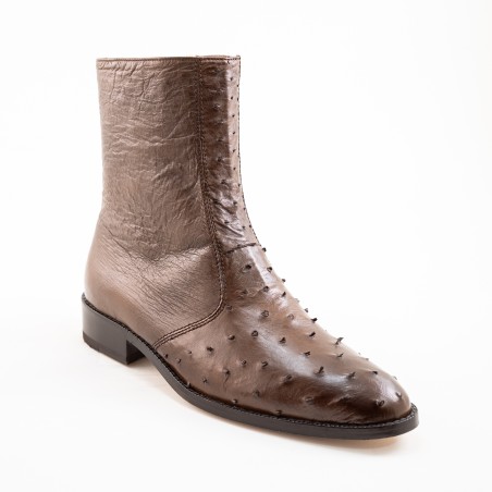 BOTIN AVESTRUZ / PANZA ORIGINAL 0941O CUERO WELT 3CM 19CM