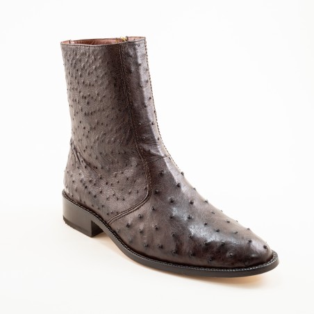 BOTIN AVESTRUZ / PANZA ORIGINAL 0941O CUERO WELT 3CM 19CM