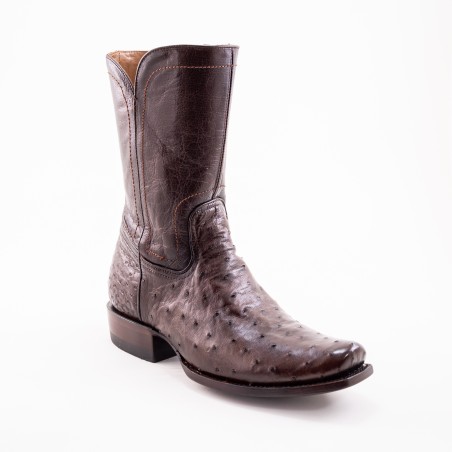 BOTA AVESTRUZ ORIGINAL RAMIRO - 2 MAT-15 MATHIEU 1942 CUERO TPU WELT 4CM 25CM