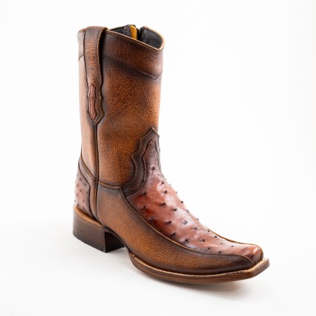 BOTA AVESTRUZ ORIGINAL H-2D HAG578 C CUERO CENTRO WELT 4CM 25CM