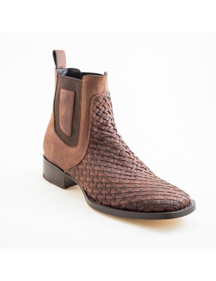 BOTIN TEJIDO GRASO 46501XN CUERO A TONO WELT 3.5CM 15CM