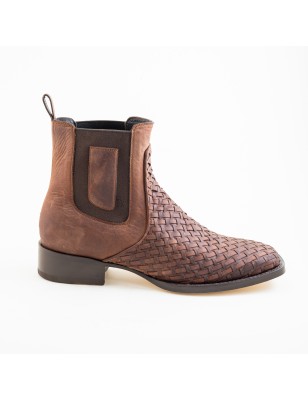 BOTIN TEJIDO GRASO 46501XN CUERO A TONO WELT 3.5CM 15CM