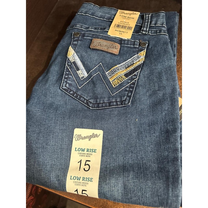 PANTALON 53528LG53 MEZCLILLA BOTA LOW RISE UNITALLA MEDIA