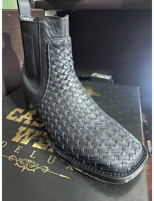BOTIN TEJIDO GRASO 46501XN CUERO A TONO WELT 3.5CM 15CM