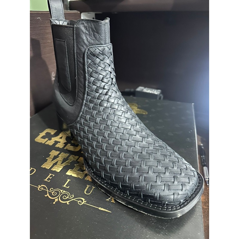 BOTIN TEJIDO GRASO 46501XN CUERO A TONO WELT 3.5CM 15CM