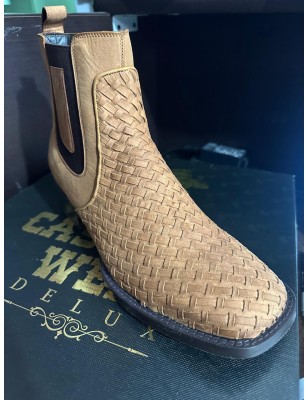 BOTIN TEJIDO GRASO 46501XN CUERO A TONO WELT 3.5CM 15CM