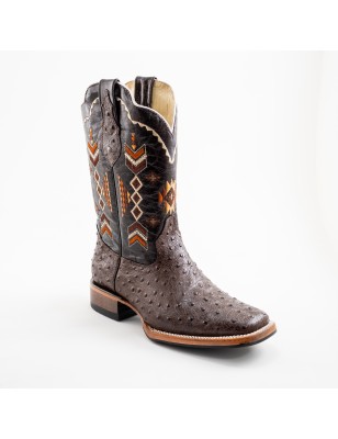 BOTA AVESTRUZ TEXANA DOBLE VIDA NATURAL WELT 4CM 30CM