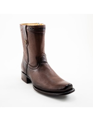 BOTA VENADO INGLES FRANCO CUERO CAFE WELT 4CM 21CM