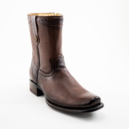 BOTA VENADO INGLES FRANCO CUERO CAFE WELT 4CM 21CM