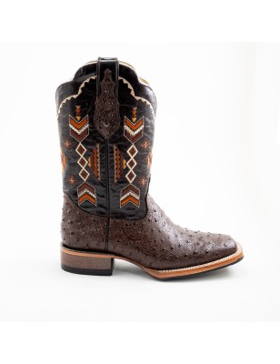 BOTA AVESTRUZ TEXANA DOBLE VIDA NATURAL WELT 4CM 30CM