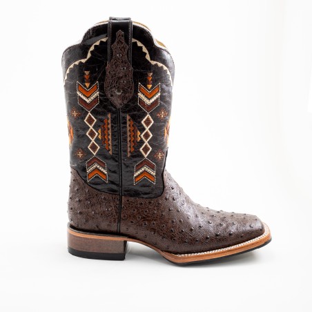 BOTA AVESTRUZ TEXANA DOBLE VIDA NATURAL WELT 4CM 30CM