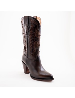 BOTA GRECO 9001PD LAB-01 ARABELA CUERO ROSAS A TONO WELT 9CM 32CM