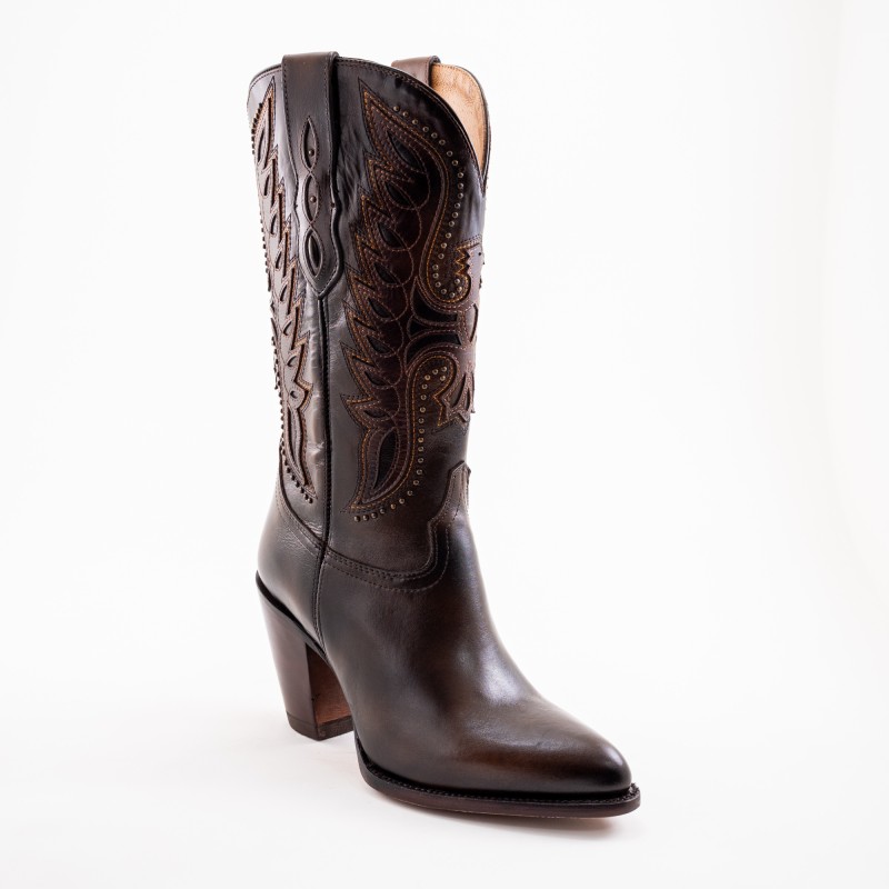 BOTA RIO GRANDE GRECO 9001PD LAB-01 ARABELA CUERO ROSAS A TONO WELT 9CM 32CM