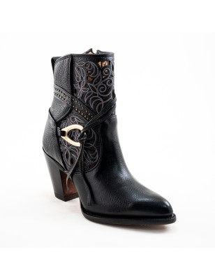 BOTIN MONDELO 9001PD GIA-03 GIA CUERO ROSAS A TONO WELT 9CM 18CM