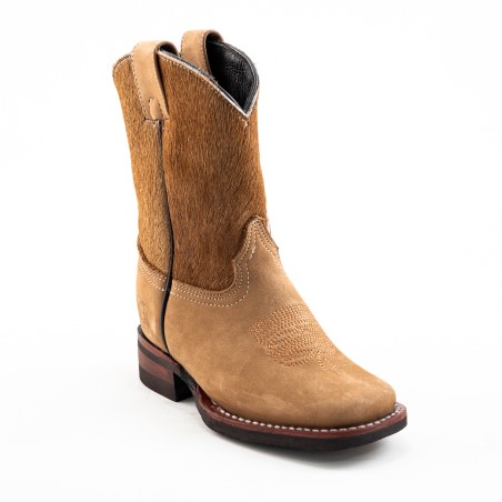 BOTA BUCK PELO SQUARE CRIOLLITO HULE WELT 3.5CM 19CM