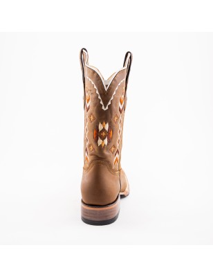 BOTA CRAZY TEXANA DOBLE VIDA NATURAL WELT 4CM 29.5CM