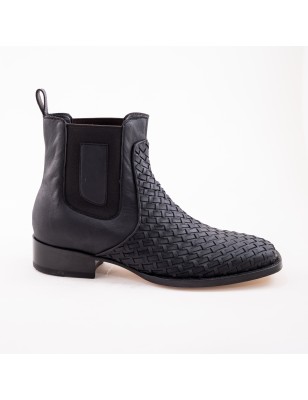 BOTIN TEJIDO GRASO 46501XN CUERO A TONO WELT 3.5CM 15CM