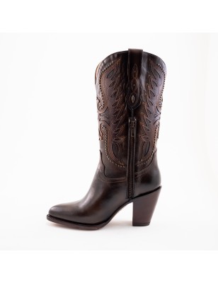 BOTA RIO GRANDE GRECO 9001PD LAB-01 ARABELA CUERO ROSAS A TONO WELT 9CM 32CM