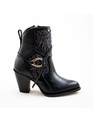 BOTIN RIO GRANDE MONDELO 9001PD GIA-03 GIA CUERO ROSAS A TONO WELT 9CM 18CM