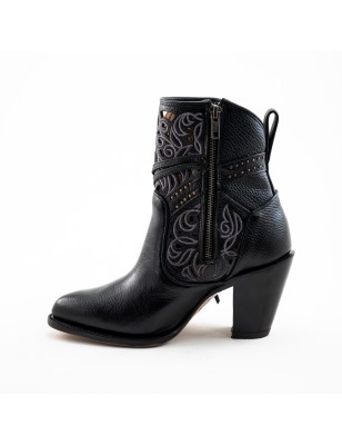 BOTIN RIO GRANDE MONDELO 9001PD GIA-03 GIA CUERO ROSAS A TONO WELT 9CM 18CM