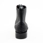 BOTIN PITHON ORIGINAL PLATINO SQUARE P0055MI CUERO/INJERTO NEGRO WELT 3.5CM 17CM